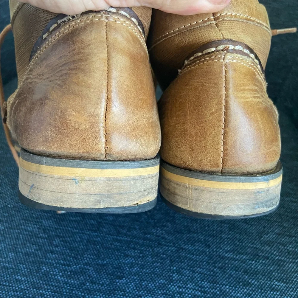 Steve Madden P-Klatin Brown Tan Leather Lace Up Chukka Boots - Men’s Size 10.5